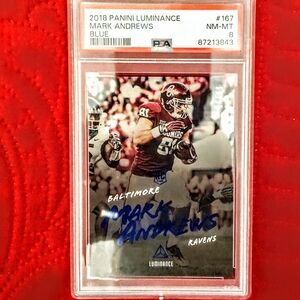 2018 PSA 8 Mark Andrews Rare Luminance Blue Rc Numbered Card